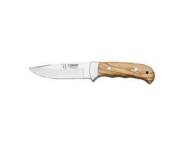 Cudeman Couteau de chasse avec manche en bois d’olivier