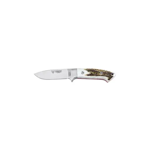 Jagtkniv med hjorteopsats