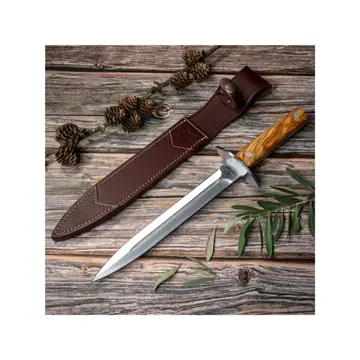 Cudeman Couteau Interceptor avec manche en bois d’olivier