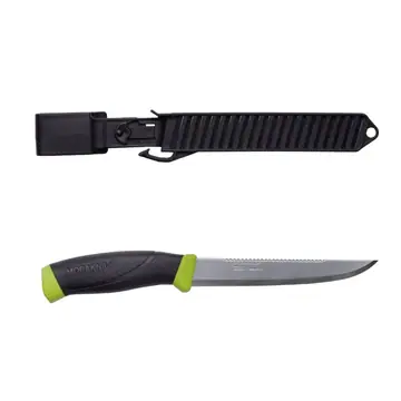 Morakniv Companion couteau à poisson avec écailleur 150 (S) – Vert lime
